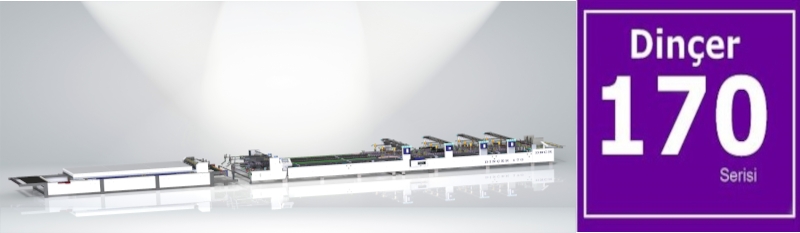 Din&ccedil;er 170 karton katlama yapıştırma makinesi